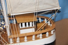 Ремонт и реставрация моделей кораблей. Сувенирный барк 3.
