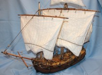 Ремонт и реставрация моделей кораблей. Поморская лодья 3.