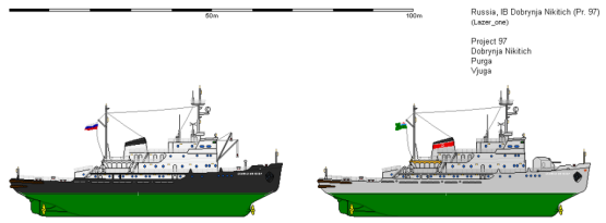 Схема ледокола проекта 97 Пурга