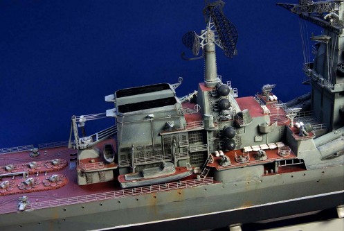 готовая Модель ракетного крейсера Москва 3